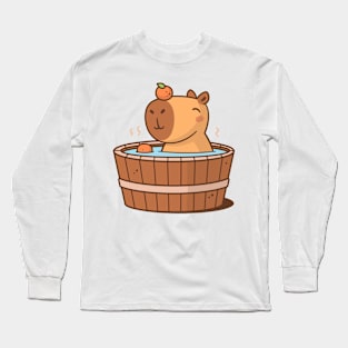 Capybara Hot Tub Long Sleeve T-Shirt